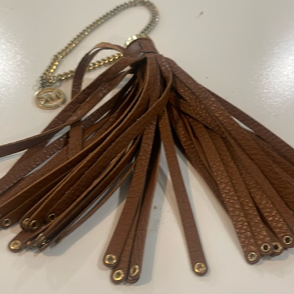 MK Michael Kors Brooklyn Grommet Leather Suede Hobo Crossbody Bag Caramel brown - Picture 10 of 17